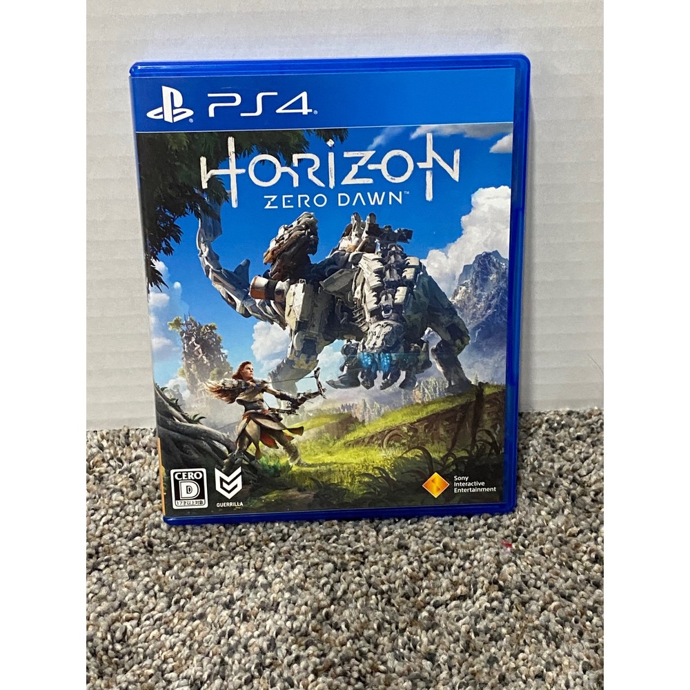 Video Game Sony PS4 Horizon Zero Dawn PlayStation 4 Blue Case Excellent